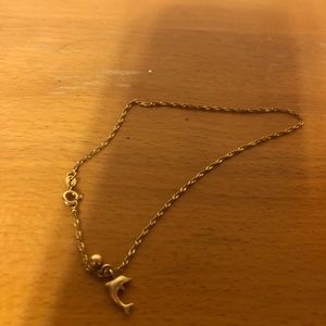 10k gold Dolphin Anklet